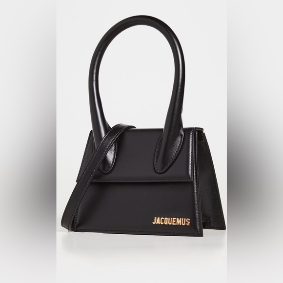 Jacquemus Handbags - Jacquemus Black Leather Mini Top-Handle Shoulder Bag